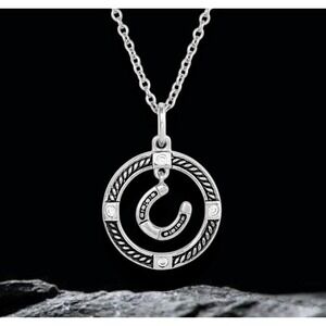 Montana Silversmiths Luck of the Draw Horseshoe CZ Necklace - New